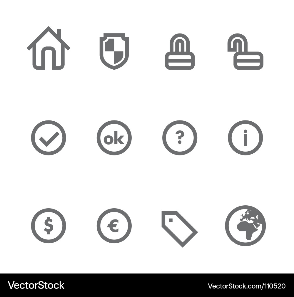 Set of Simple Icons vector image