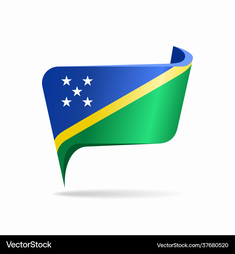 Solomon islands flag map pointer layout Solomon islands flag map pointer layout vector image