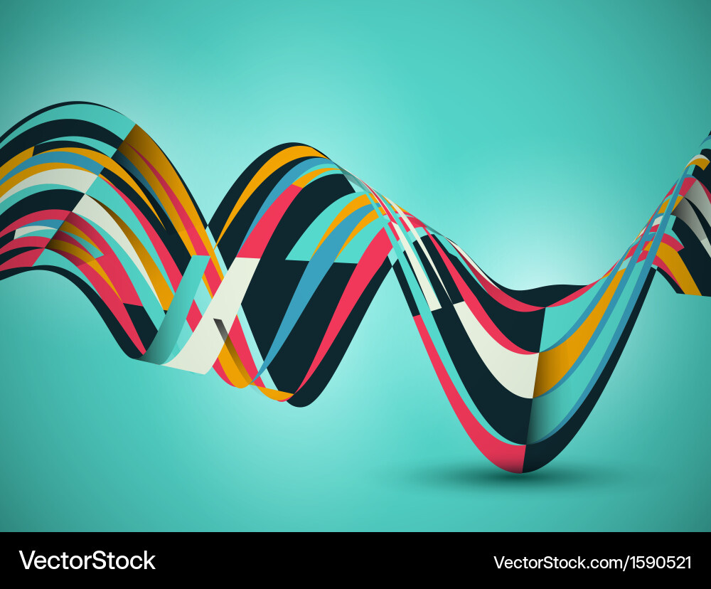 Abstract background with a flowing design vector image
