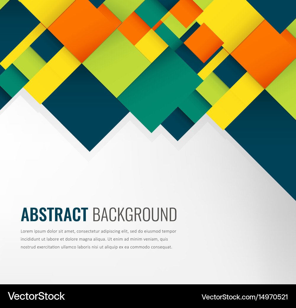 Abstract background with colorful squares vector image