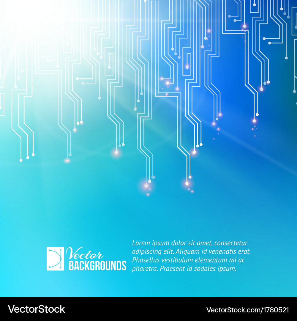 Abstract Circuit Network vector image