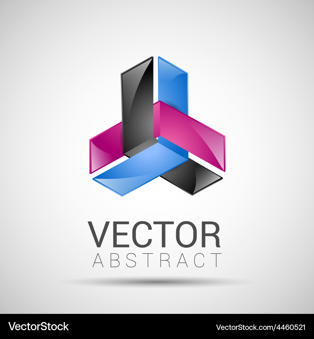 Abstract element shape design icon vector image