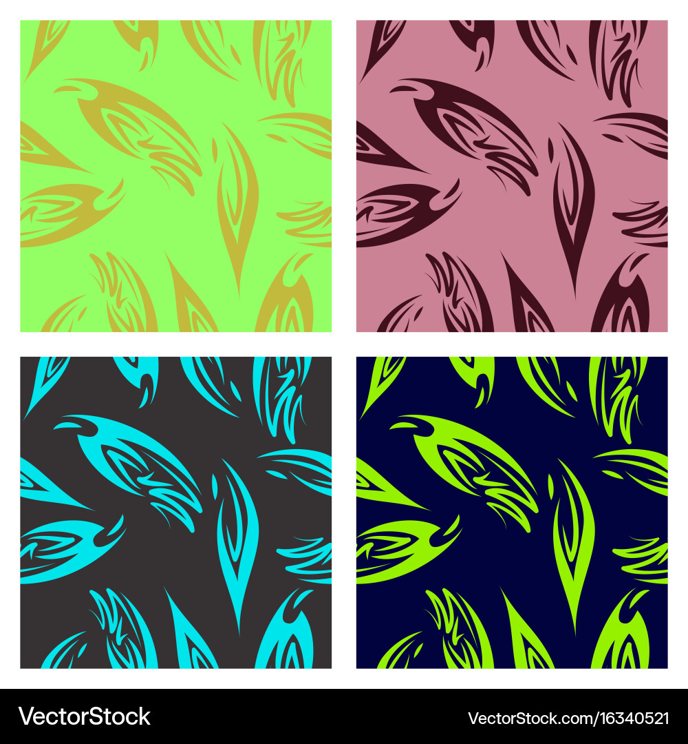 Assembly of patterns in striped style vector image