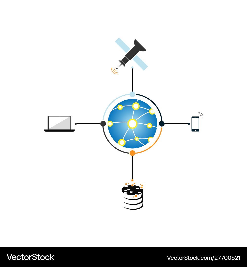 Computer-Internet-Netzwerk breite Bereich Netzwerk Computer-Internet-Netzwerk breite Bereich Netzwerk vektorbild