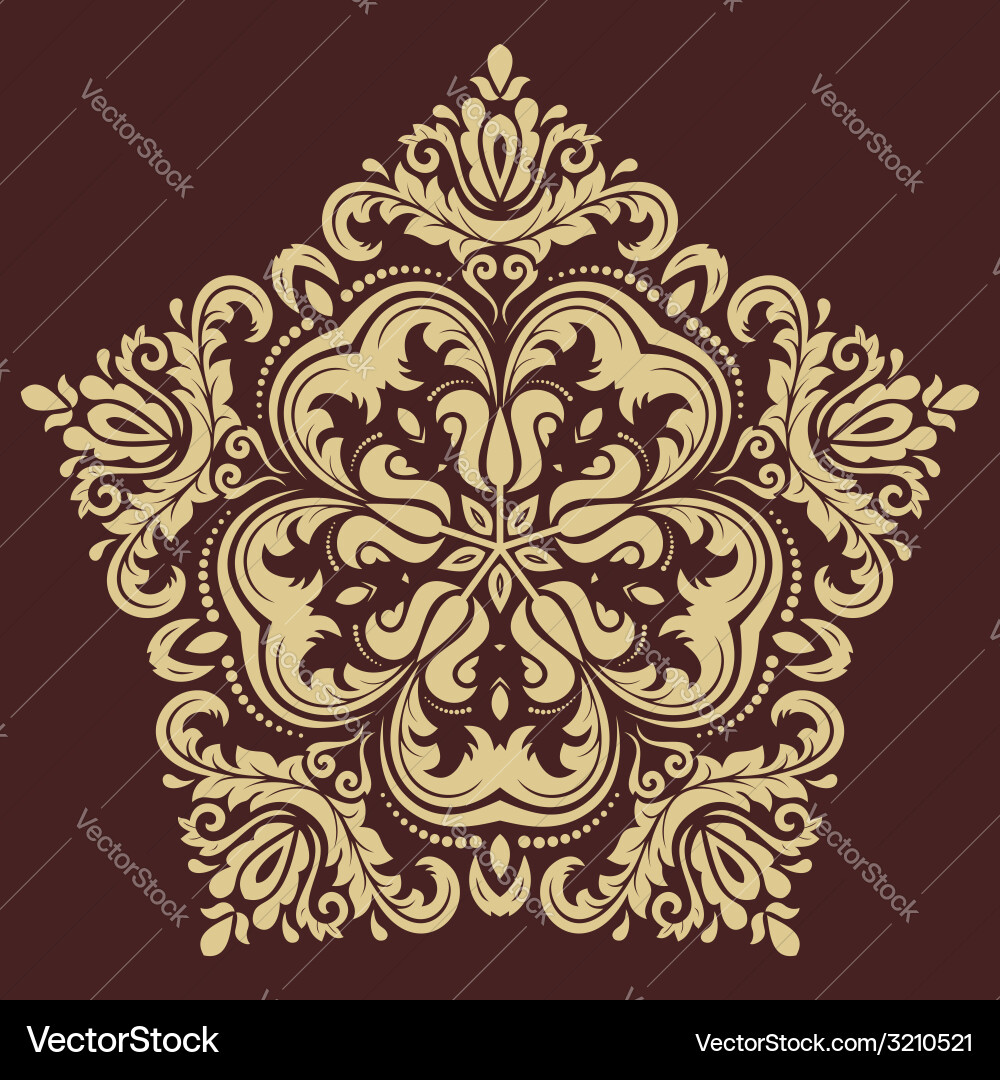 Damask pattern orient background Vector Image