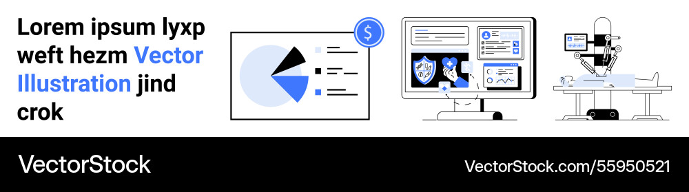 Data analysis tools with charts computer screen Data analysis tools with charts computer screen Vector Image