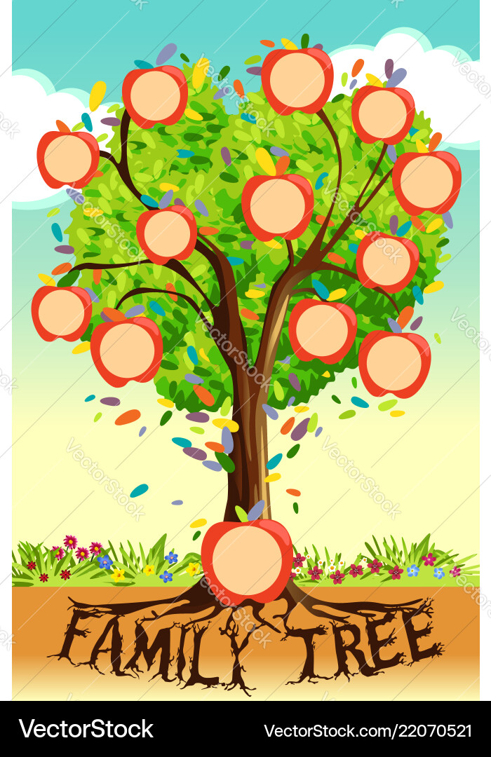 Family tree template Royalty Free Vector Image