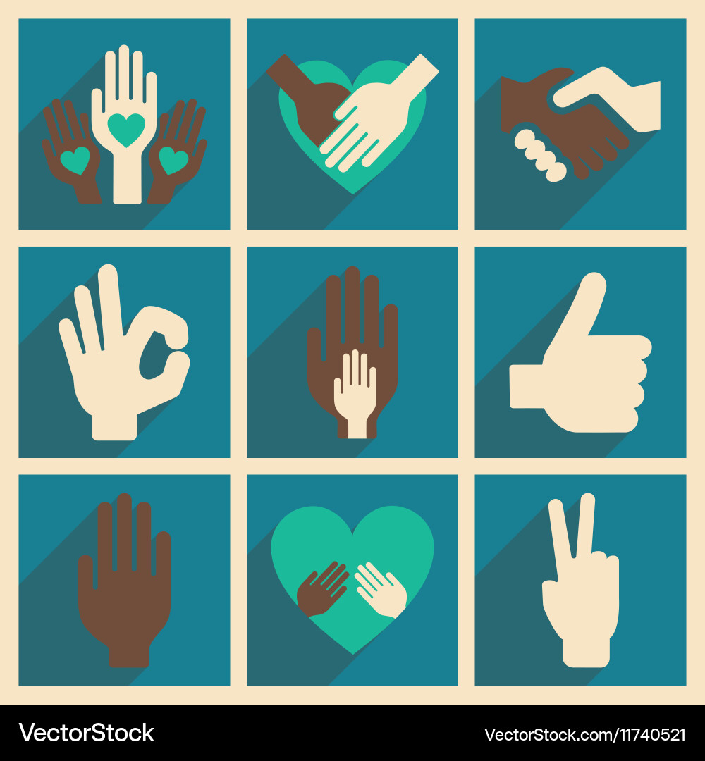 Flat with shadow concept and mobile application Vector Image