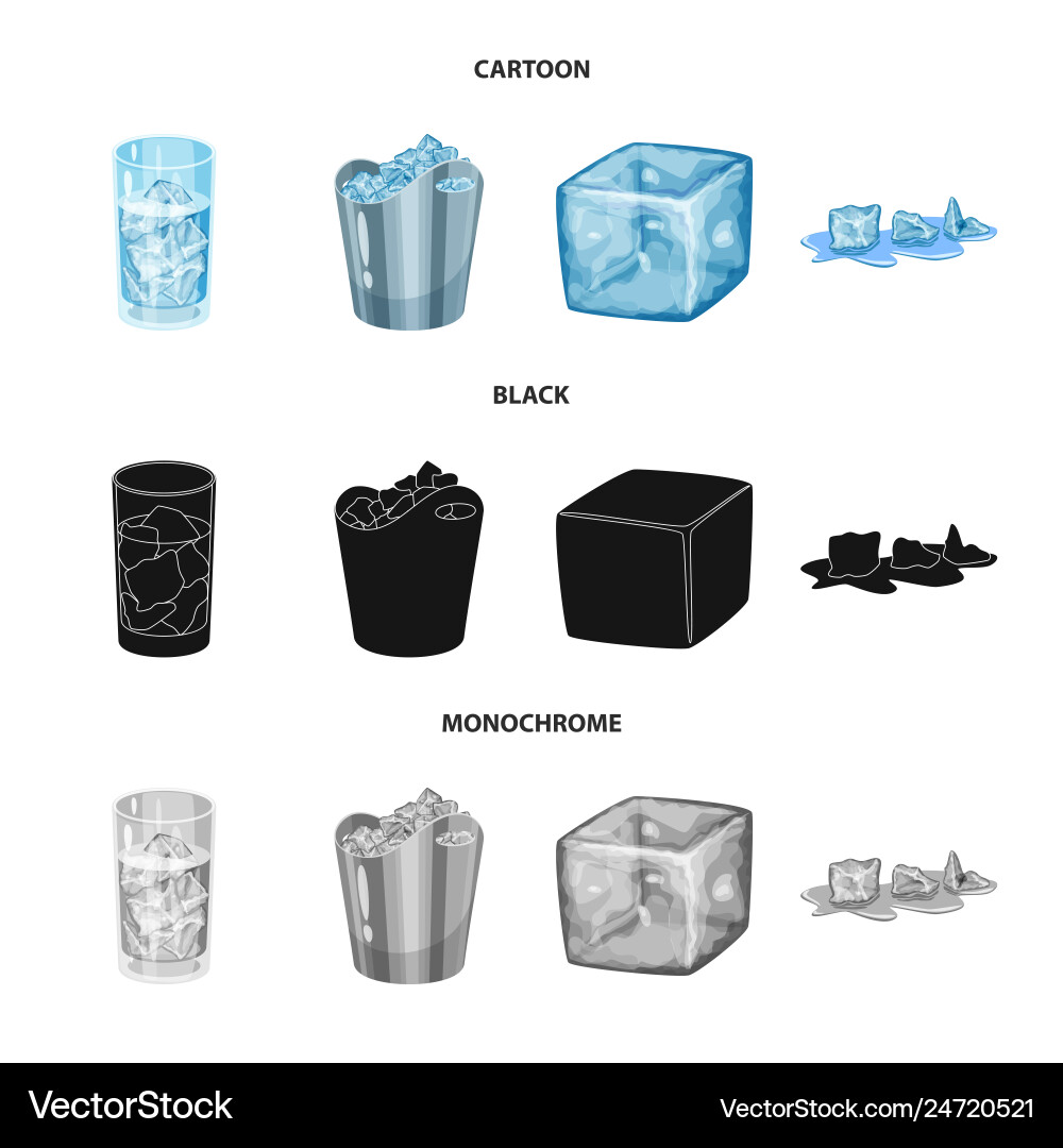Isolated object of texture and frozen sign vector image