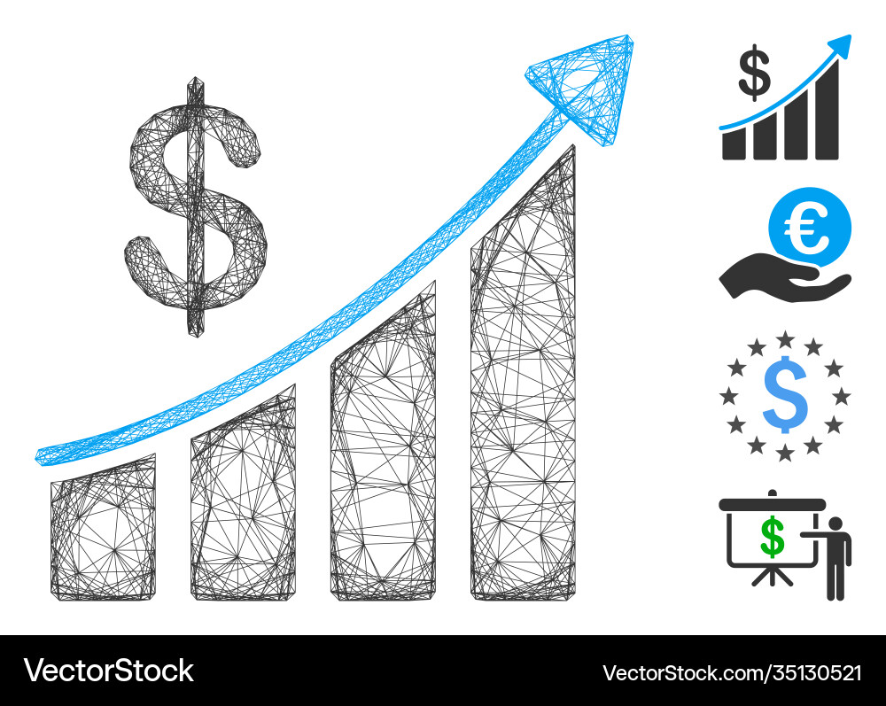 Linear sales mesh Linear sales mesh vector image