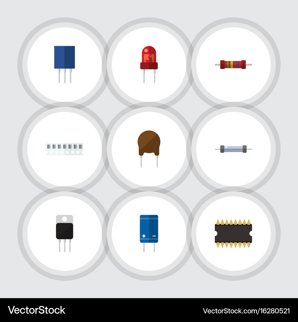 Microprocessor Technology Icons vector image
