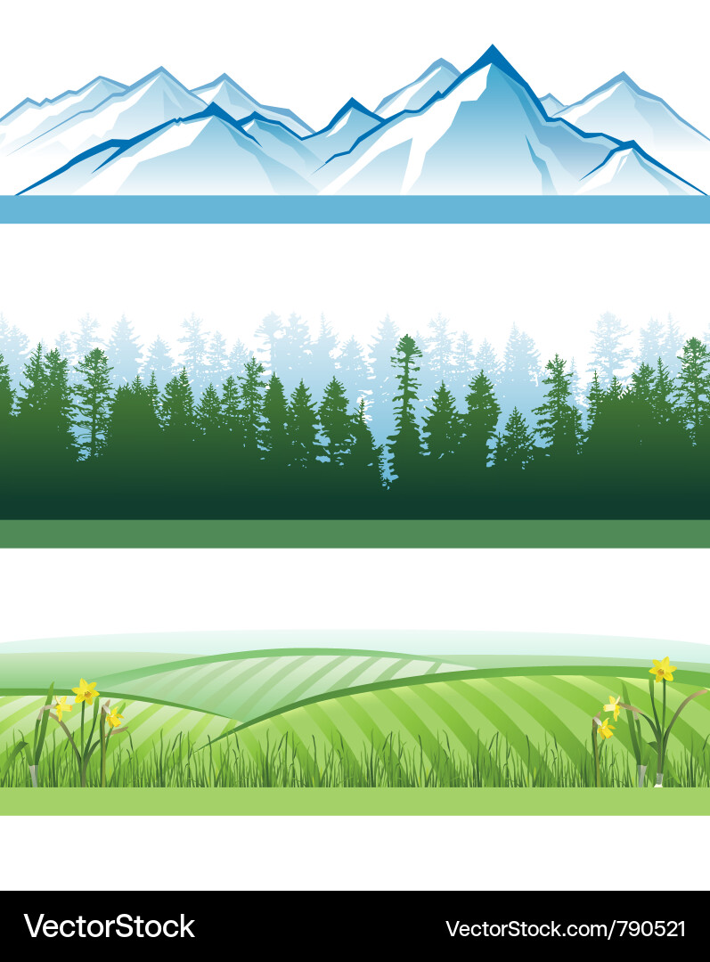 Mountain Landscape Banners vector image