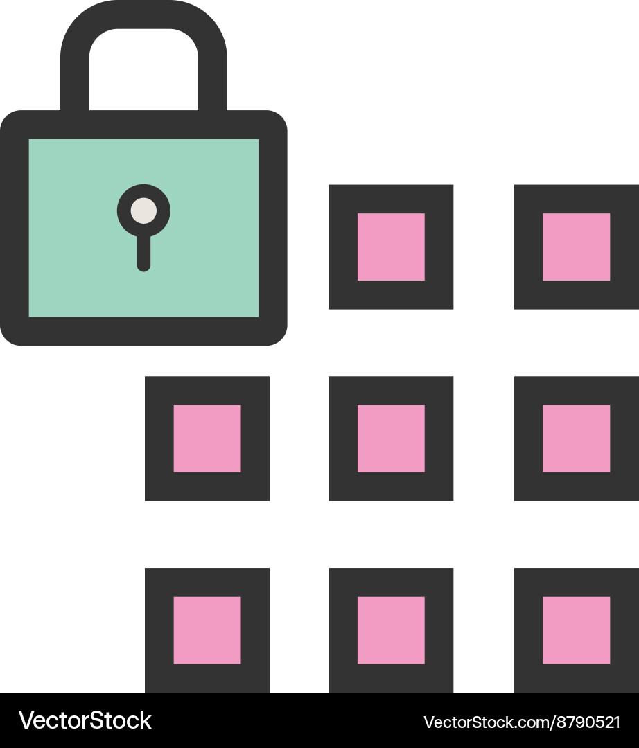 Passcode lock ii vector image