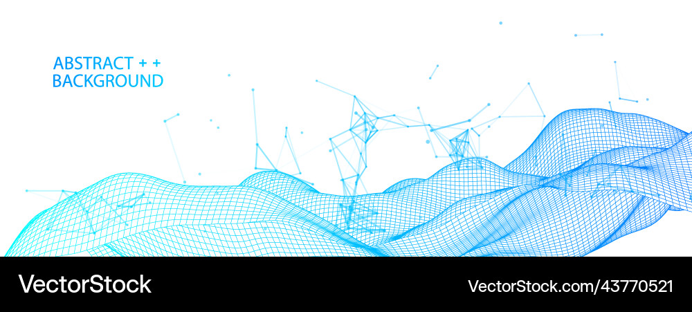 Polygonal Science Network Background vector image