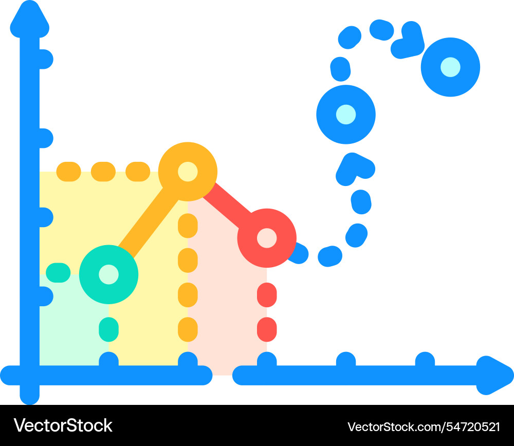 Predictive analytics color icon Predictive analytics color icon vector image