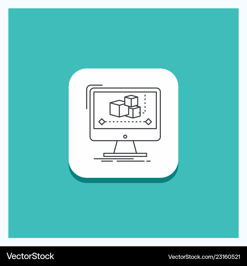 Round button for animation computer editor Round button for animation computer editor Vector Image