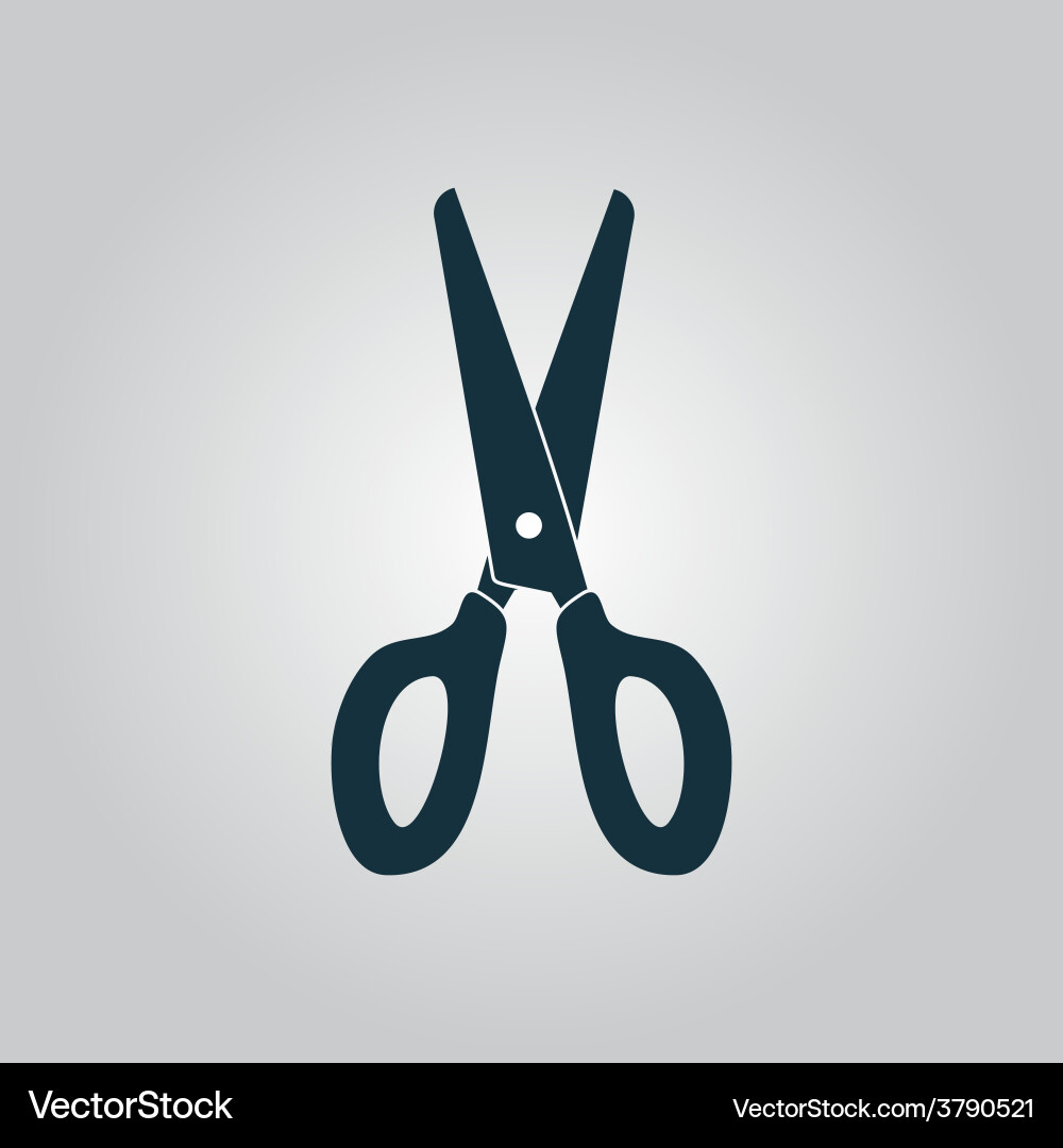 Scissors icon sign and button Vector Image