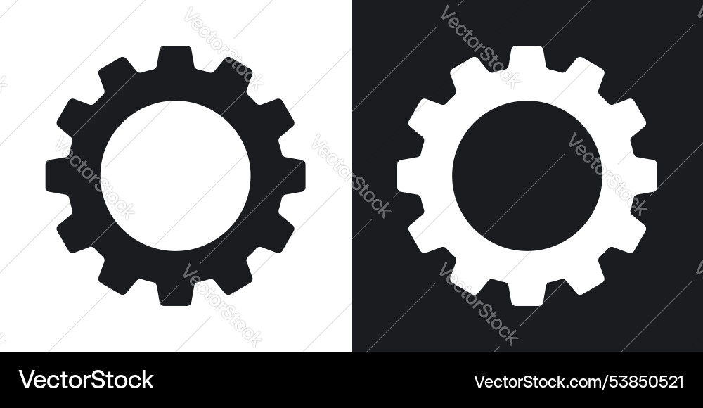 Settings button icon set vector image