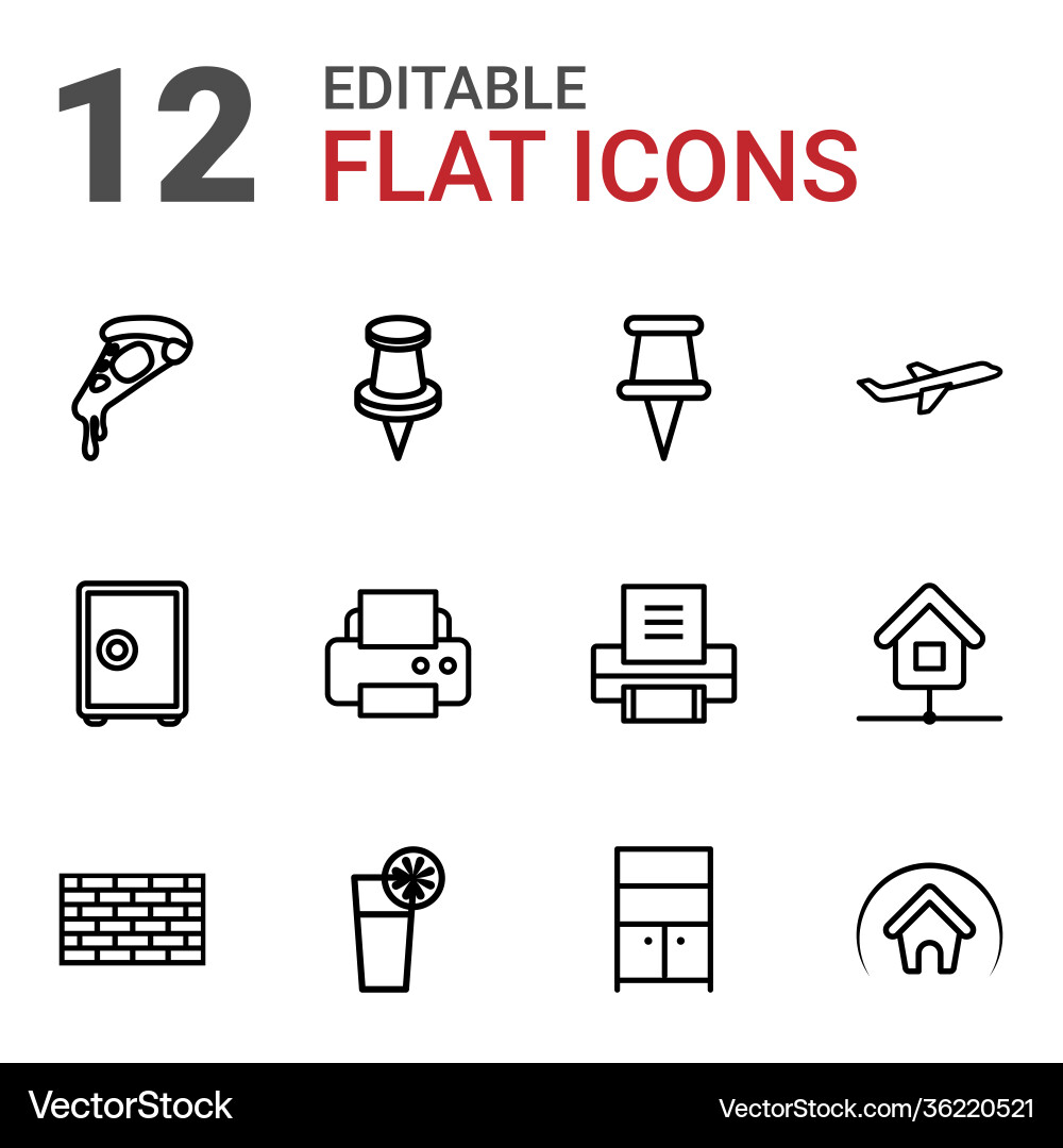 Solid icons Vector Image