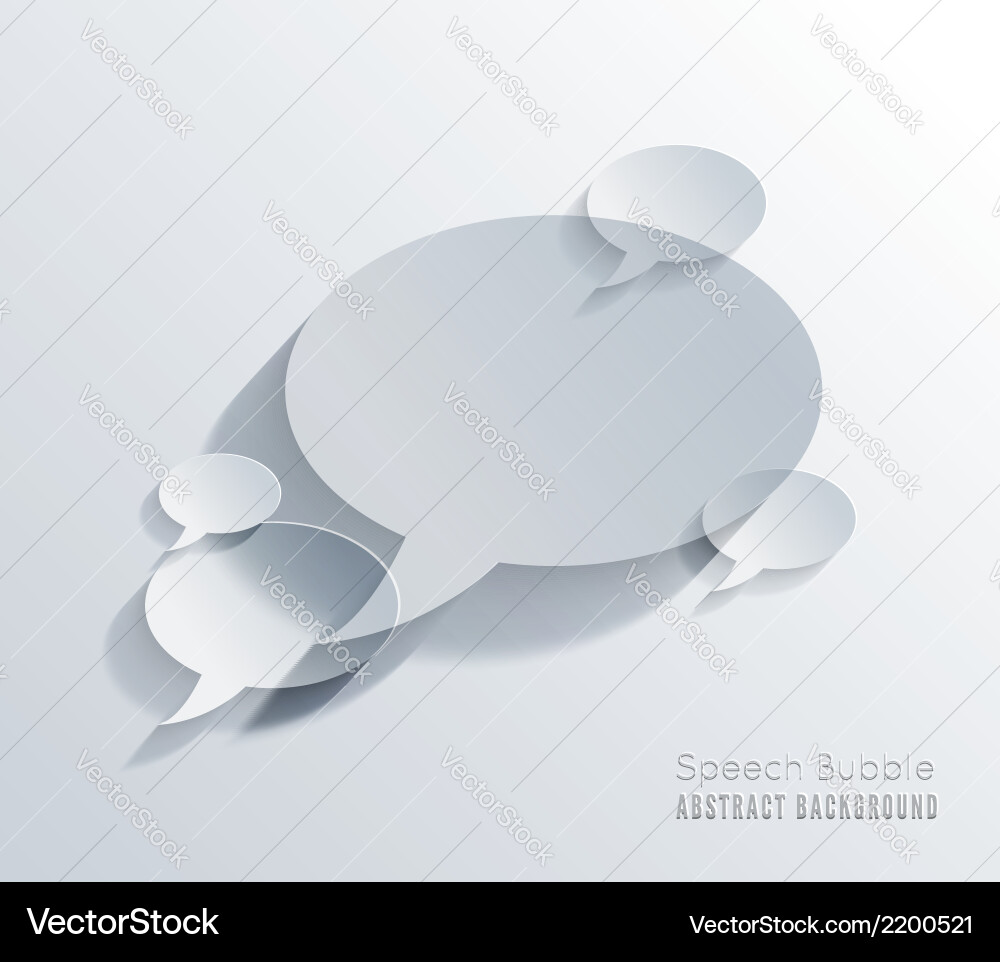 Speech Bubble with Shadow vector image