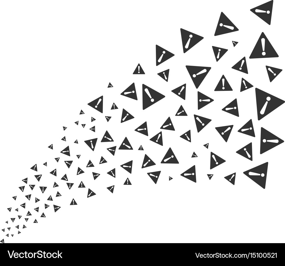 Warning source stream vector image