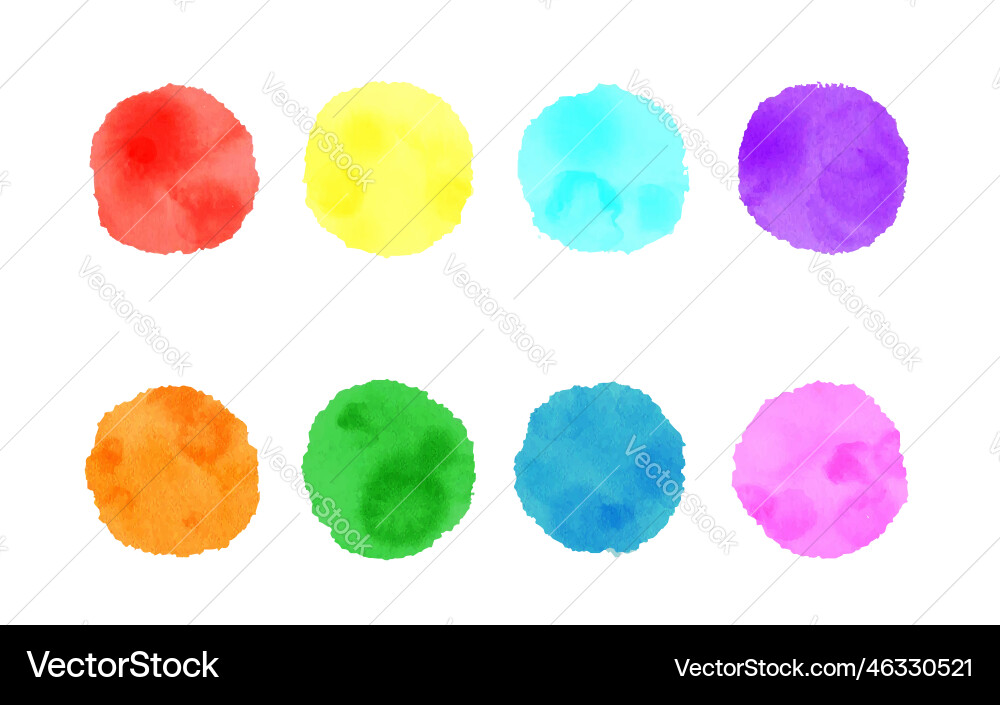Watercolor Rainbow Spots Vector Image
