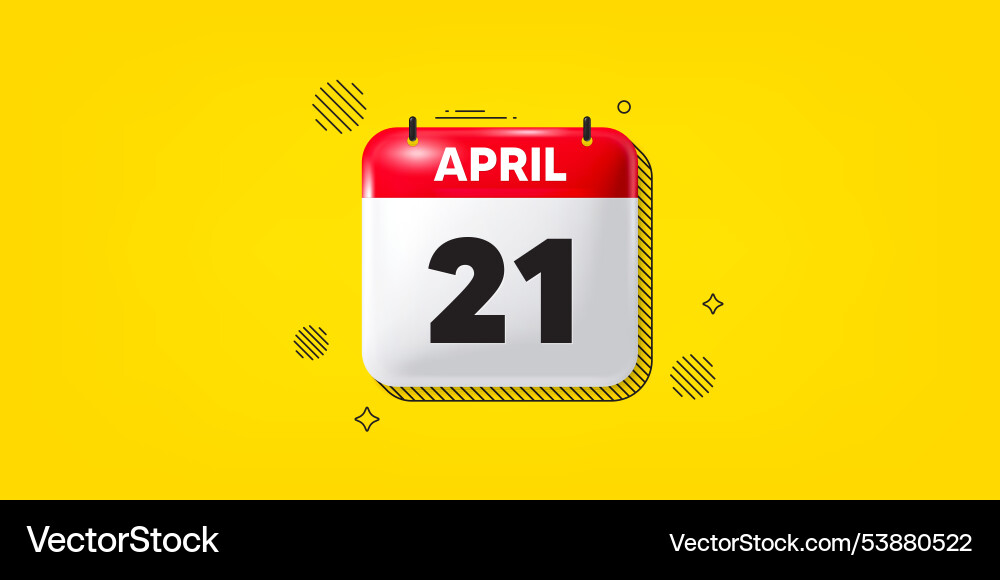 21th day of the month icon event schedule date 21th day of the month icon event schedule date vector image