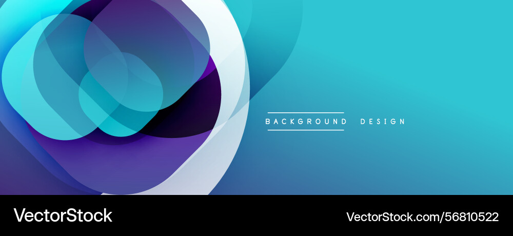 Abstract blue design features overlapping circles Vector Image