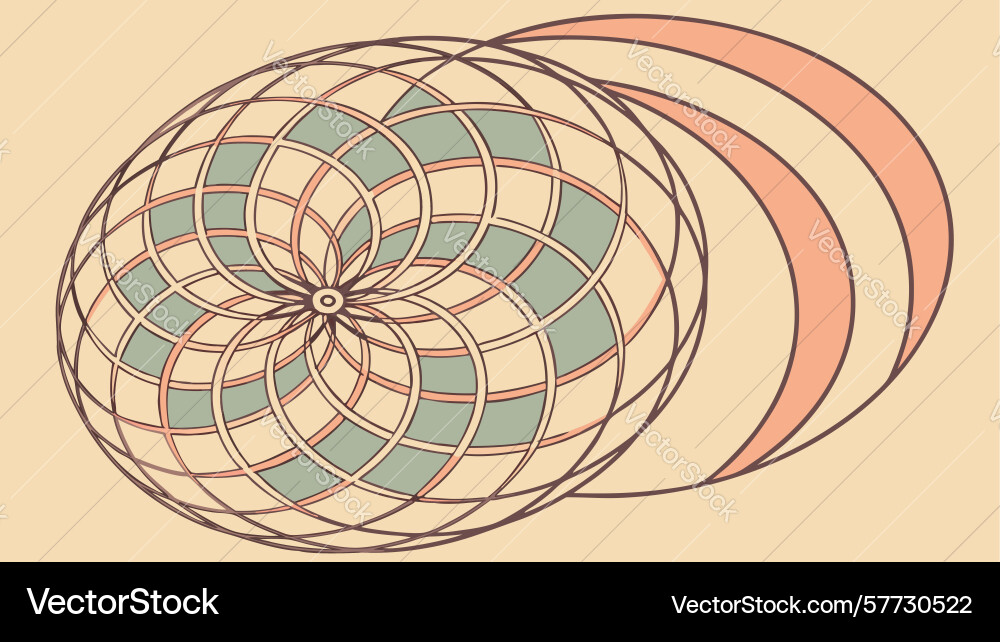 Abstract geometric spiral pattern infinite flow vector image