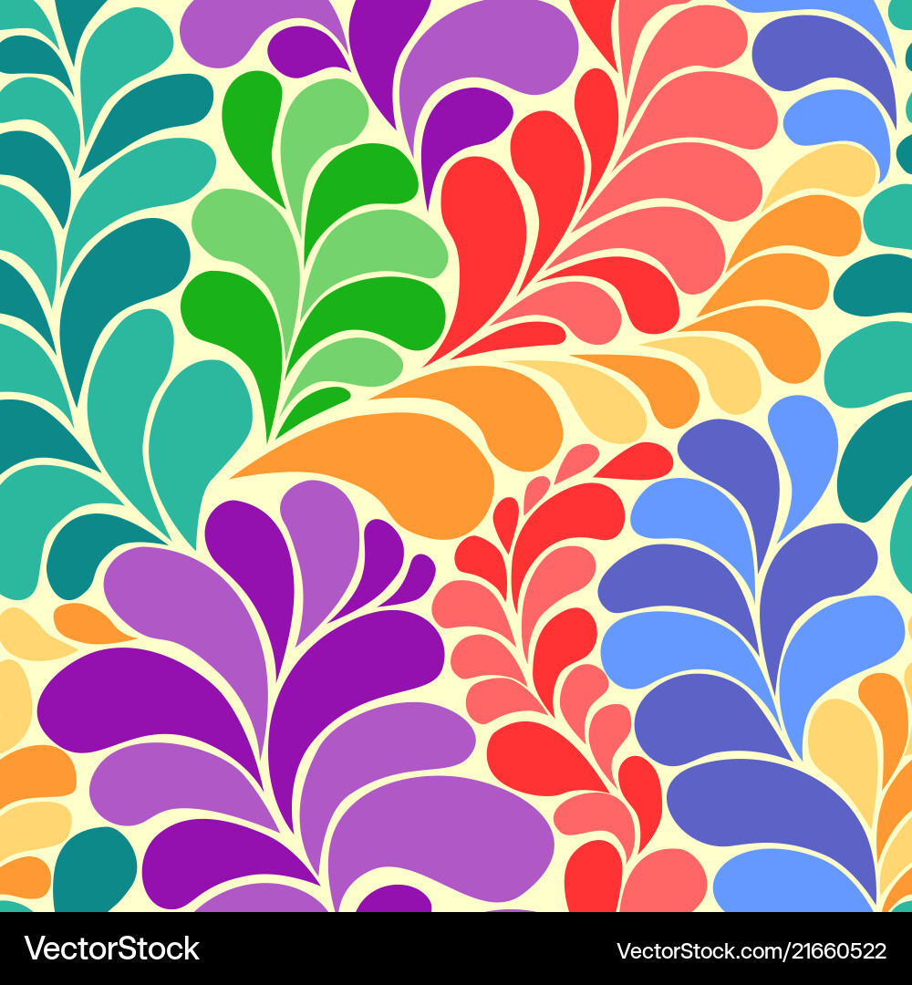 Abstract vibrant hippi 60s seamless pattern Abstract vibrant hippi 60s seamless pattern vector image