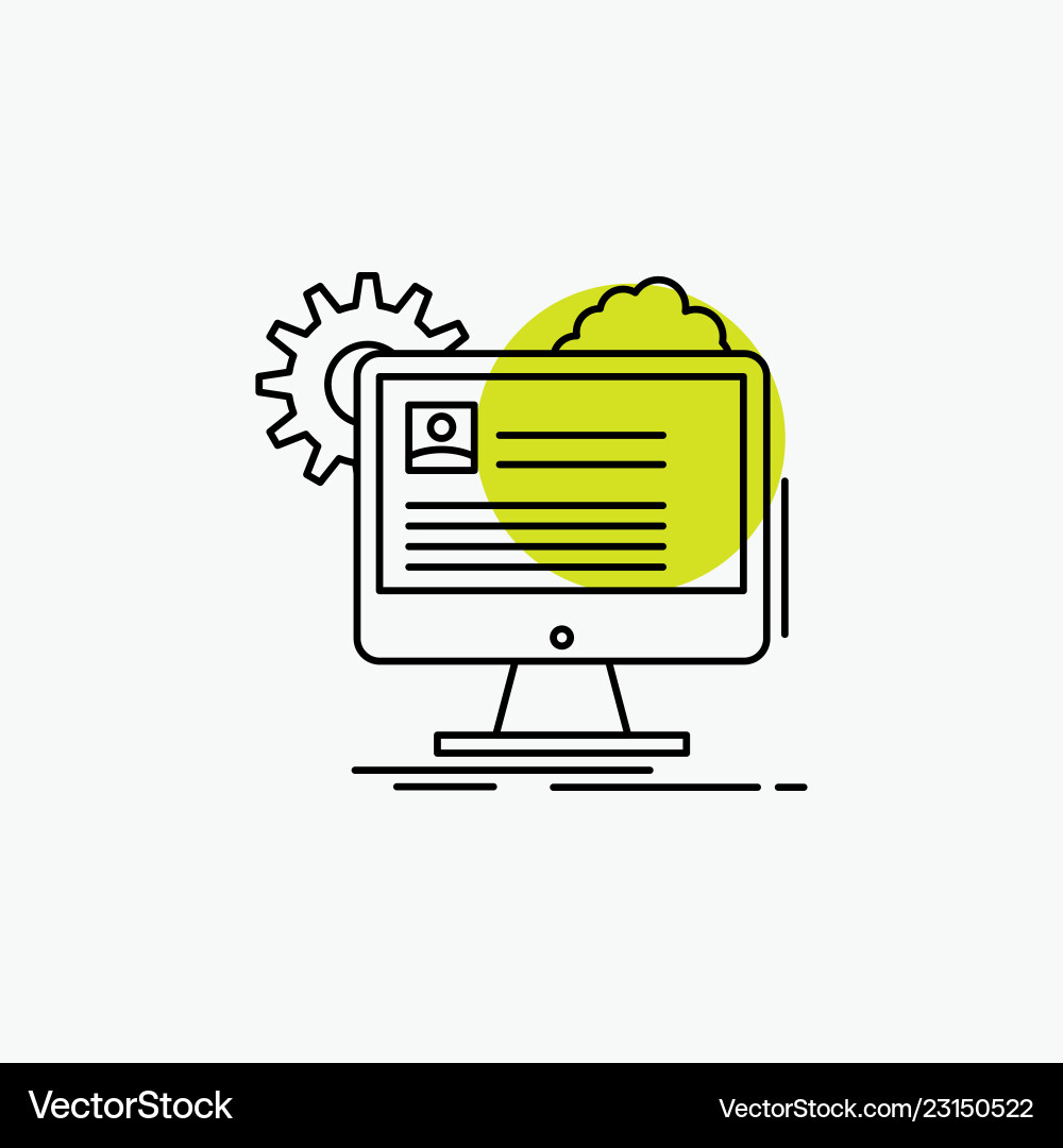 Account profile report edit update line icon Account profile report edit update line icon vector image
