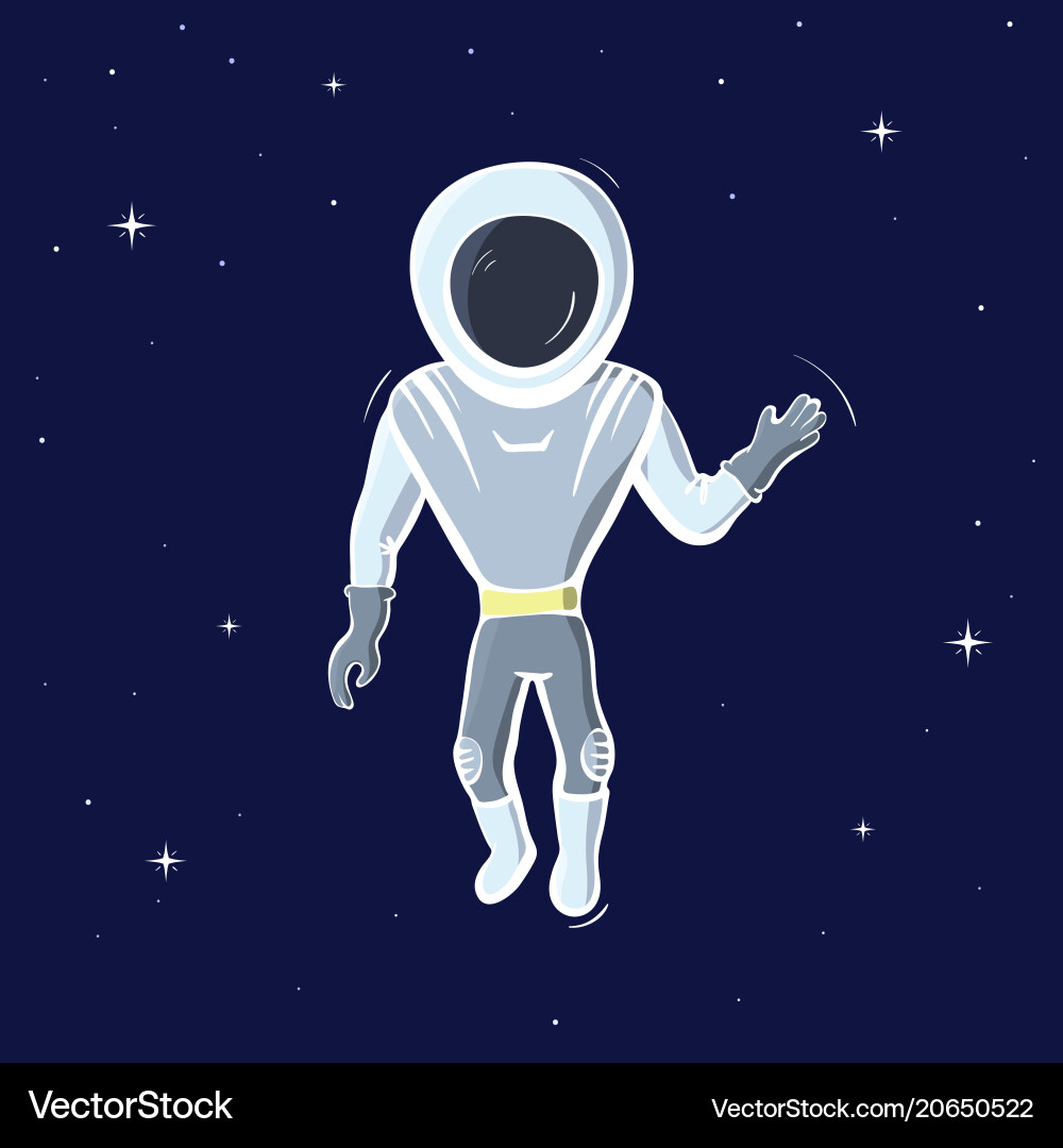 Astronaut floating in space Astronaut floating in space vector image