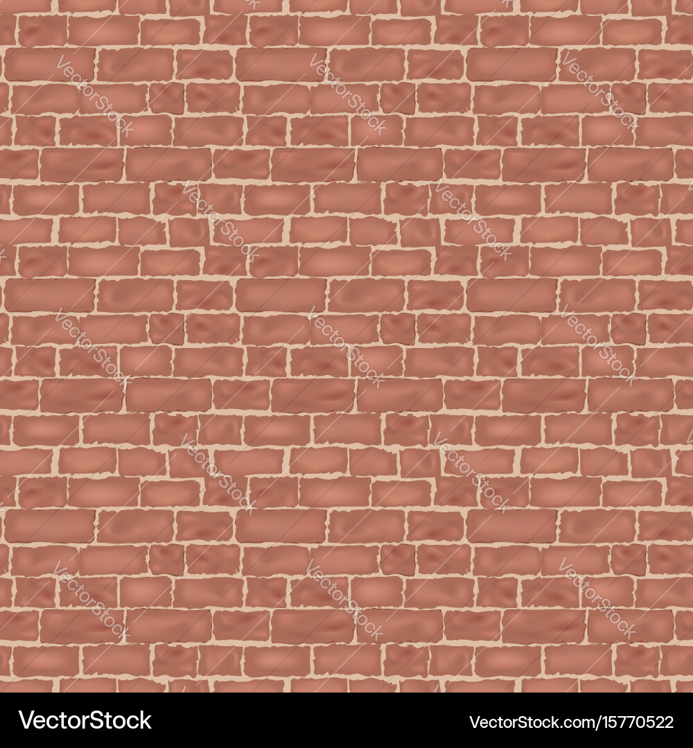 Brick Wall Texture - Seamless Background Vector Image