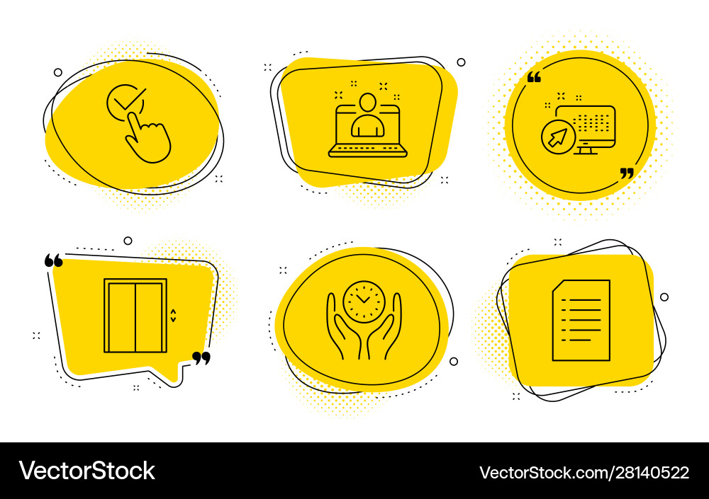 Checkbox lift and safe time icons set web system Checkbox lift and safe time icons set web system Vector Image