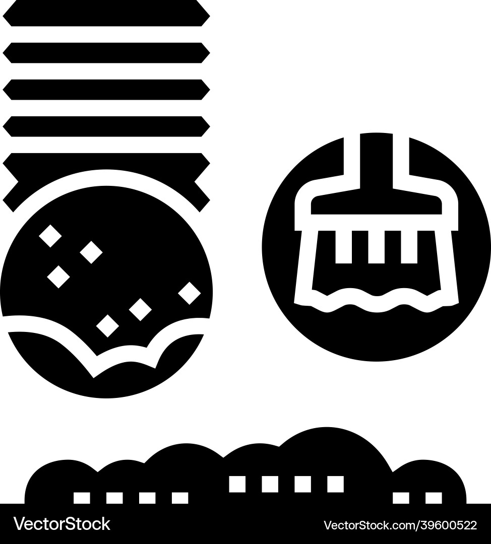 Dryer vent cleaning glyph icon Dryer vent cleaning glyph icon vector image