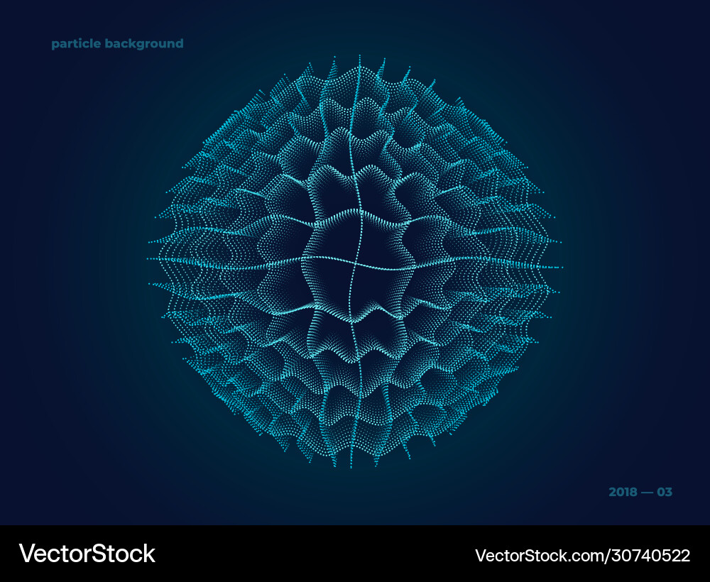 Dynamic Particle Wave Background vector image