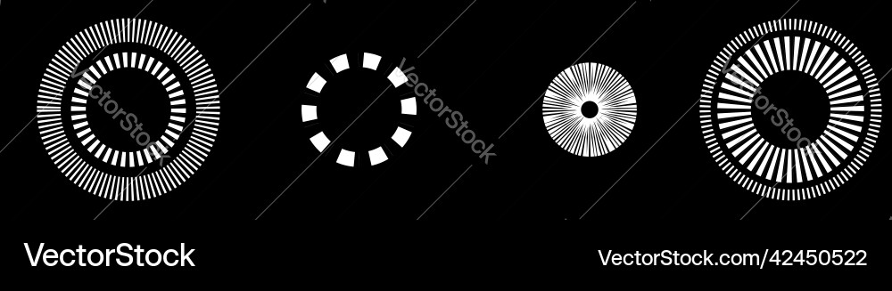 Geometric circle element with dashed lines Geometric circle element with dashed lines vector image