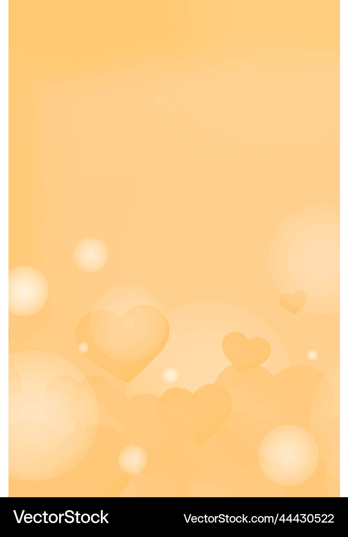 Heart bubble bokeh pattern background vector image