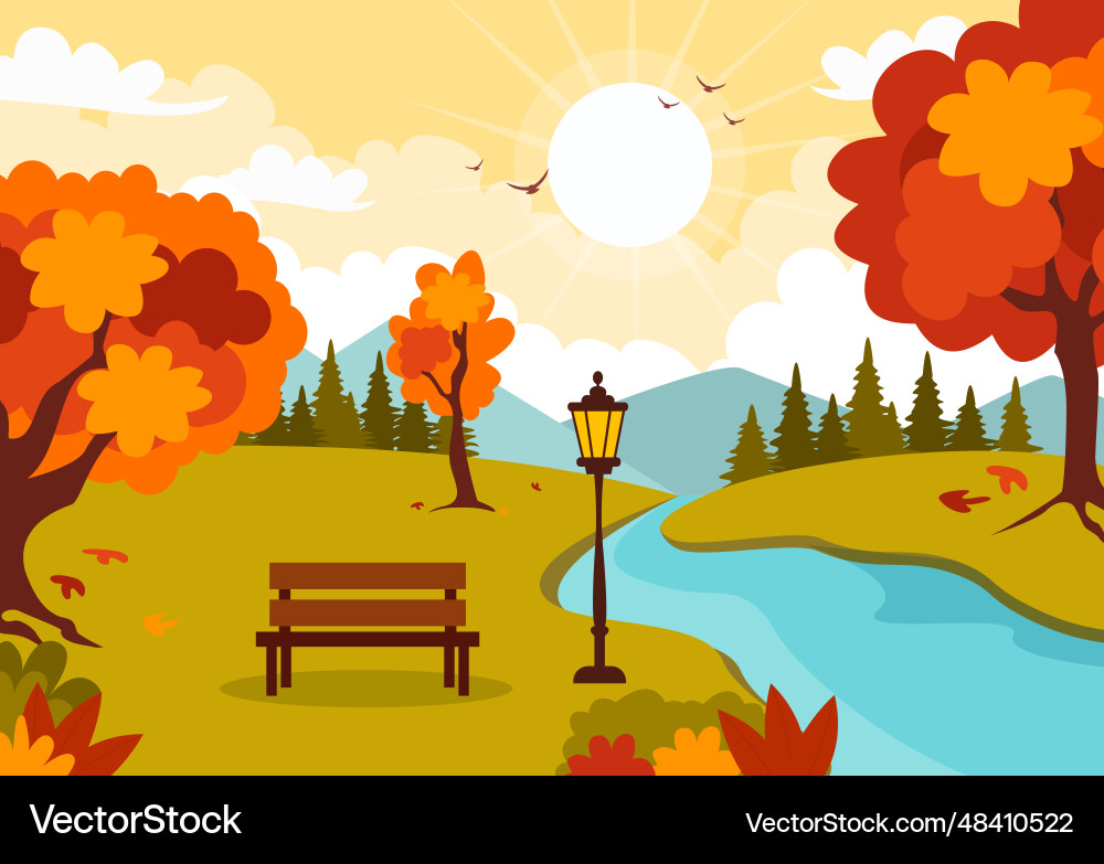 Herbst Landschaft Hintergrund mit Bergen Felder Herbst Landschaft Hintergrund mit Bergen Felder vektorbild
