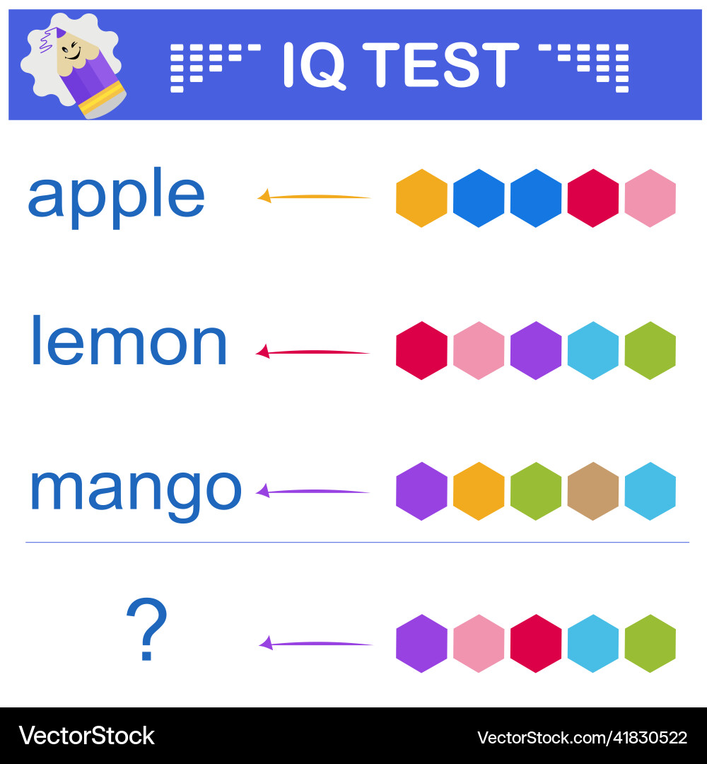 IQ Logic Puzzle Test - Visual Reasoning vector image