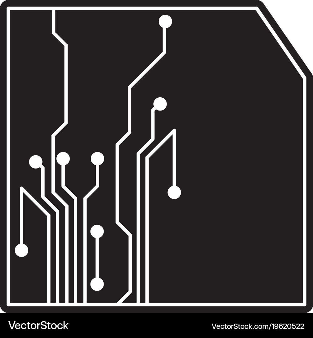Isolated processor design vector image