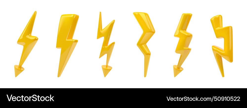 Lightning bolt thunder flash logo isolated Vector Image