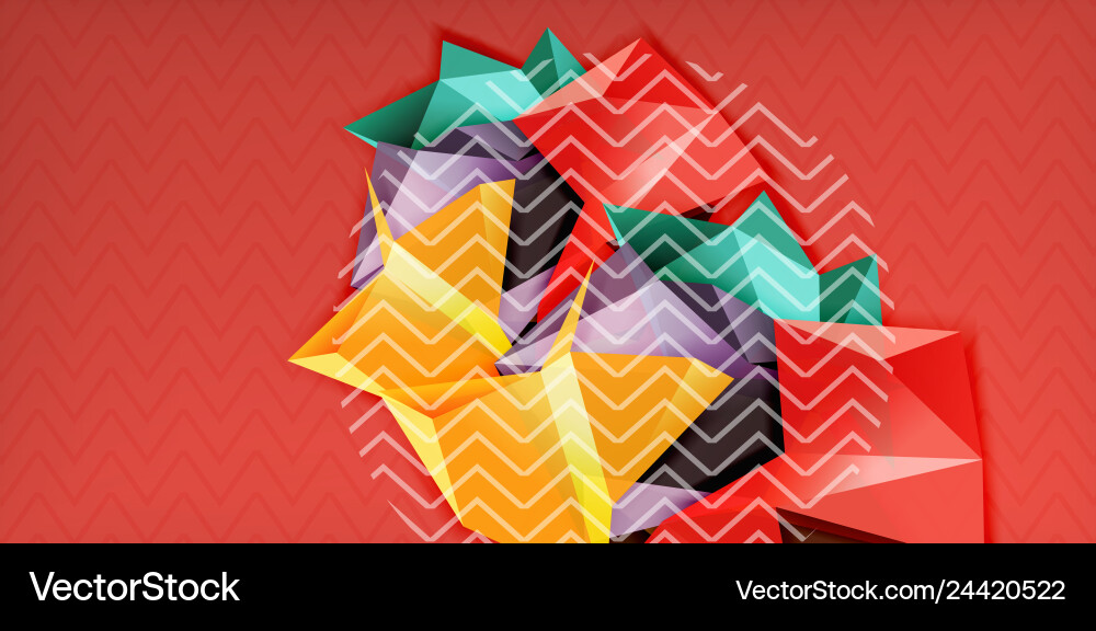 Low poly design 3d triangular shape background Vector Image