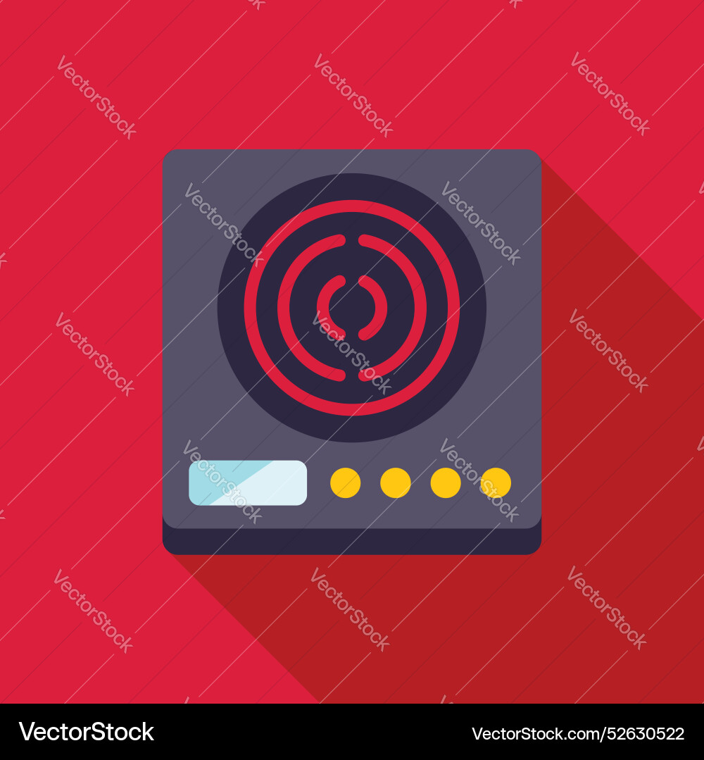 Modern induction cooker showing heating element Modern induction cooker showing heating element vector image