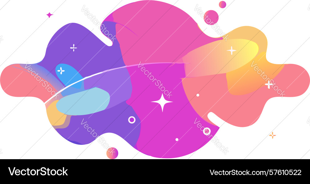 Multicolored abstract liquid blob for dynamic vector image