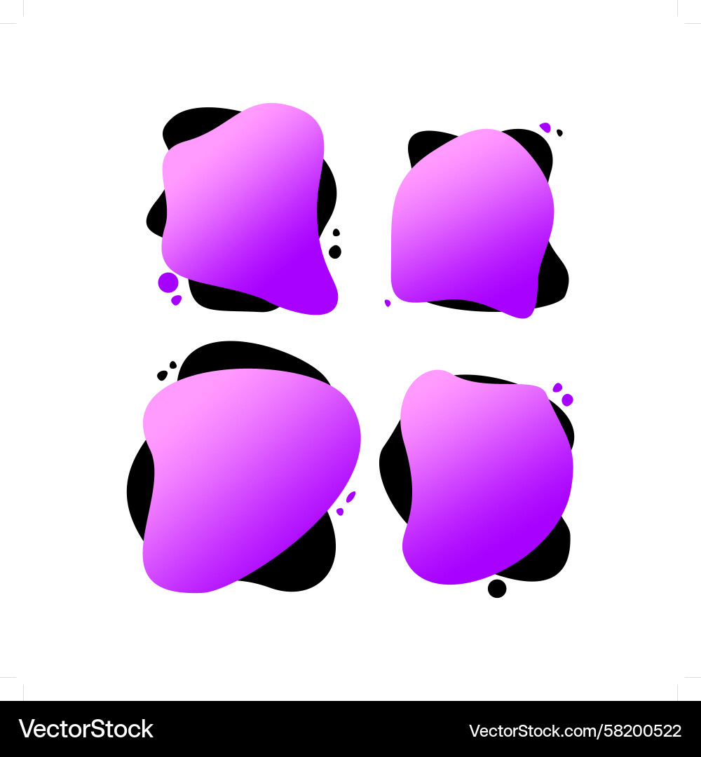 Rounded Blob Text Boxes - Stock Vector Image