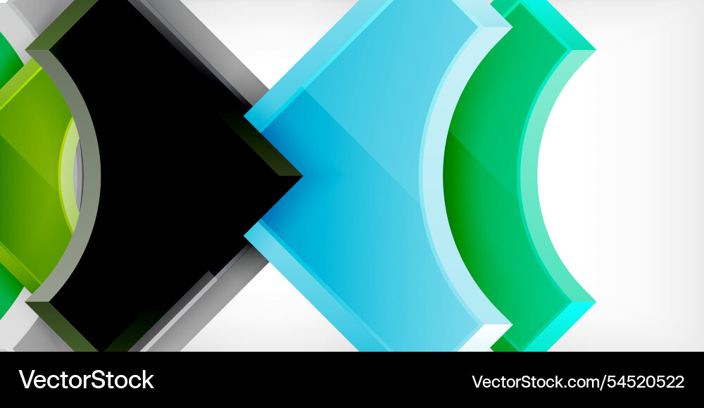 Square arrow shapes with round elements Square arrow shapes with round elements Vector Image