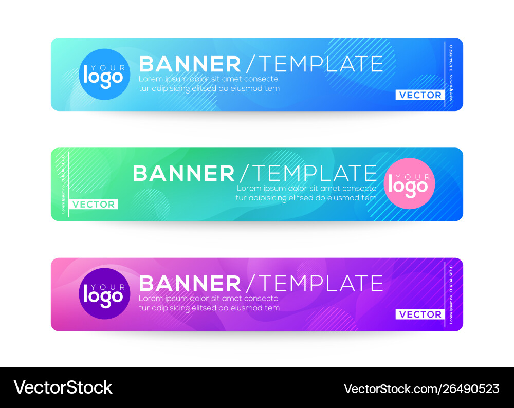 Abstract Gradient Header Banner vector image