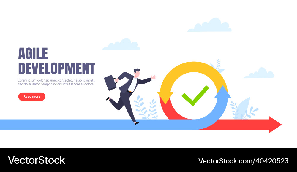Agile development methodology business concept Agile development methodology business concept vector image
