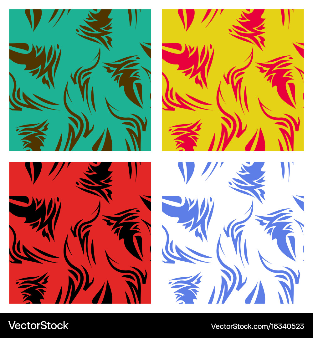 Assembly of patterns in striped style Vector Image